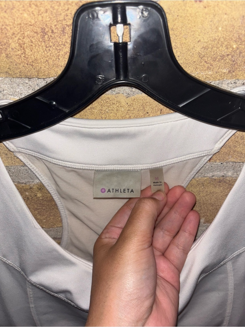 Athleta Cream Racerback Performance Tank - Picture 2 of 4